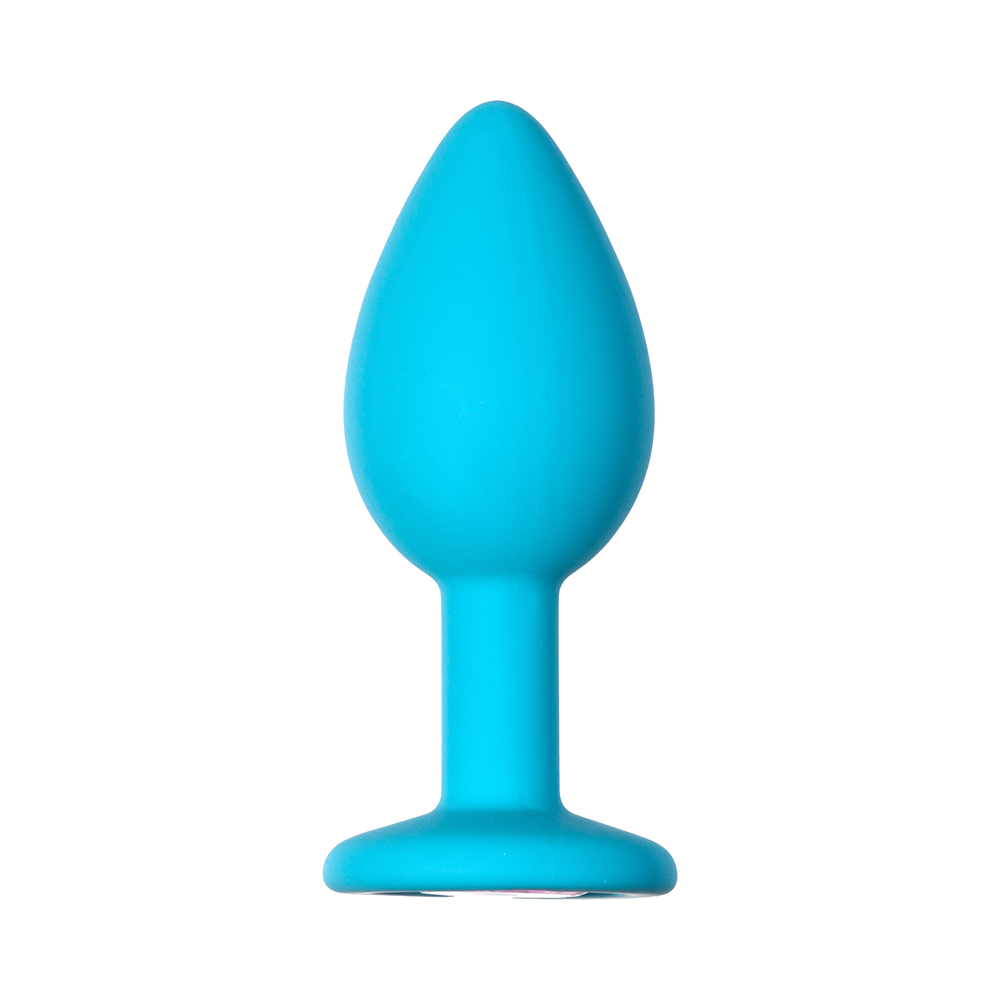 Анальная пробка Emotions Cutie Small Turquoise pink crystal 