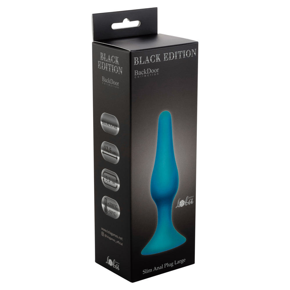 Анальная пробка Slim Anal Plug Large Aqua 