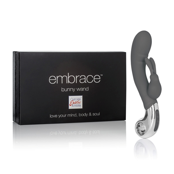 Вибромассажер Хай-Тек EMBRACE BUNNY WAND серый