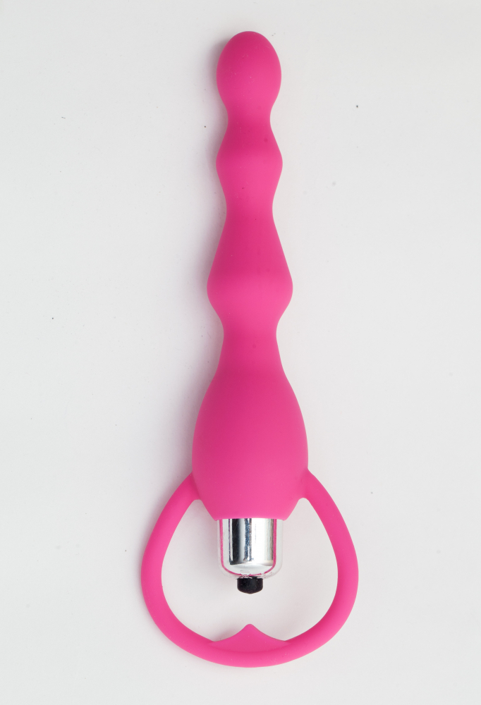 Анальный вибростимулятор розовый 16х2см