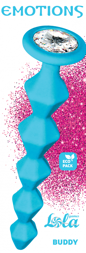 Анальная Цепочка с Кристаллом Emotions Buddy Turquoise