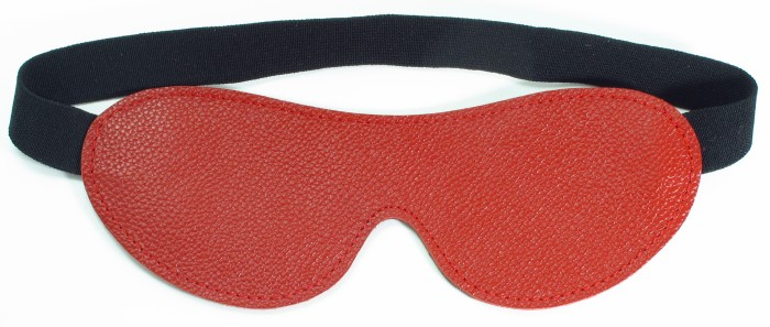 Маска из натуральной кожи красная