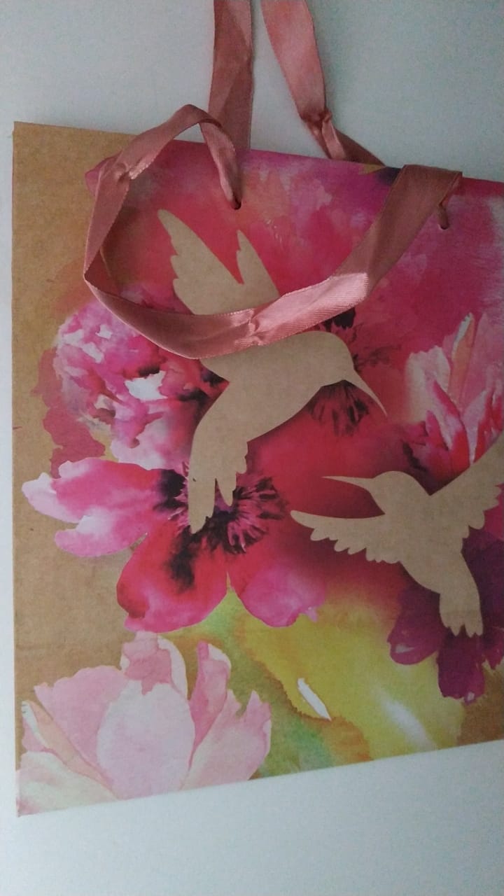 Пакет крафтовый квадратный "Летай от счастья" 22