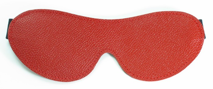 Маска из натуральной кожи красная