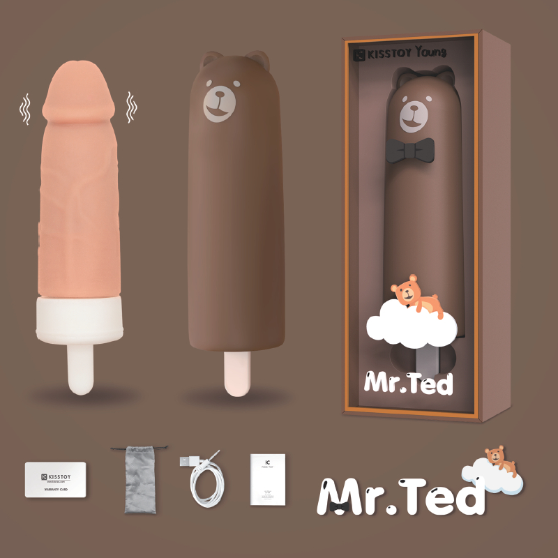 Вибромассажер реалистичный KissToy "Mr. Ted", Светлый