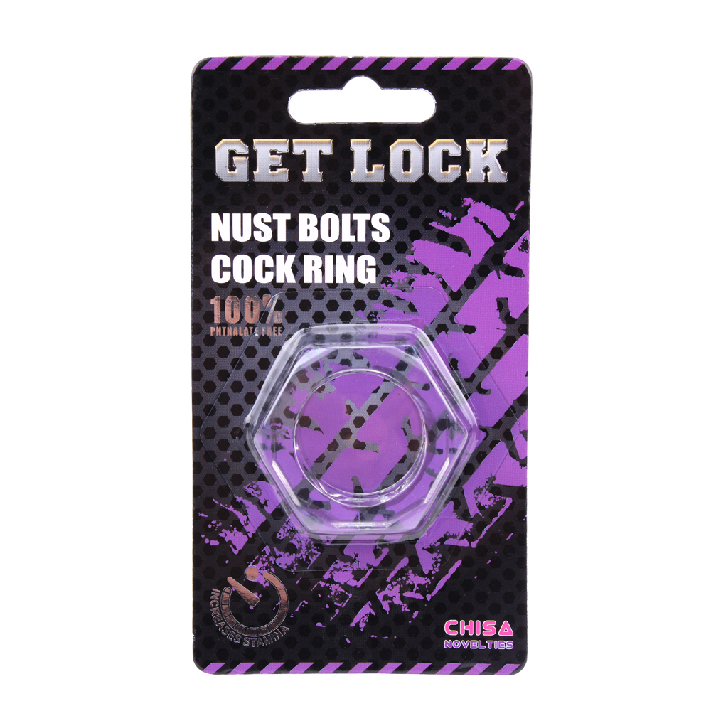 Эрекционное Кольцо Nust Bolts Cock Ring-Clear 