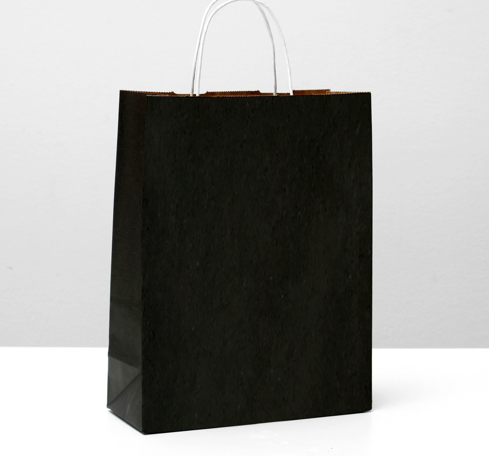 Пакет крафт, чёрный, 22 х 13 х 32 см