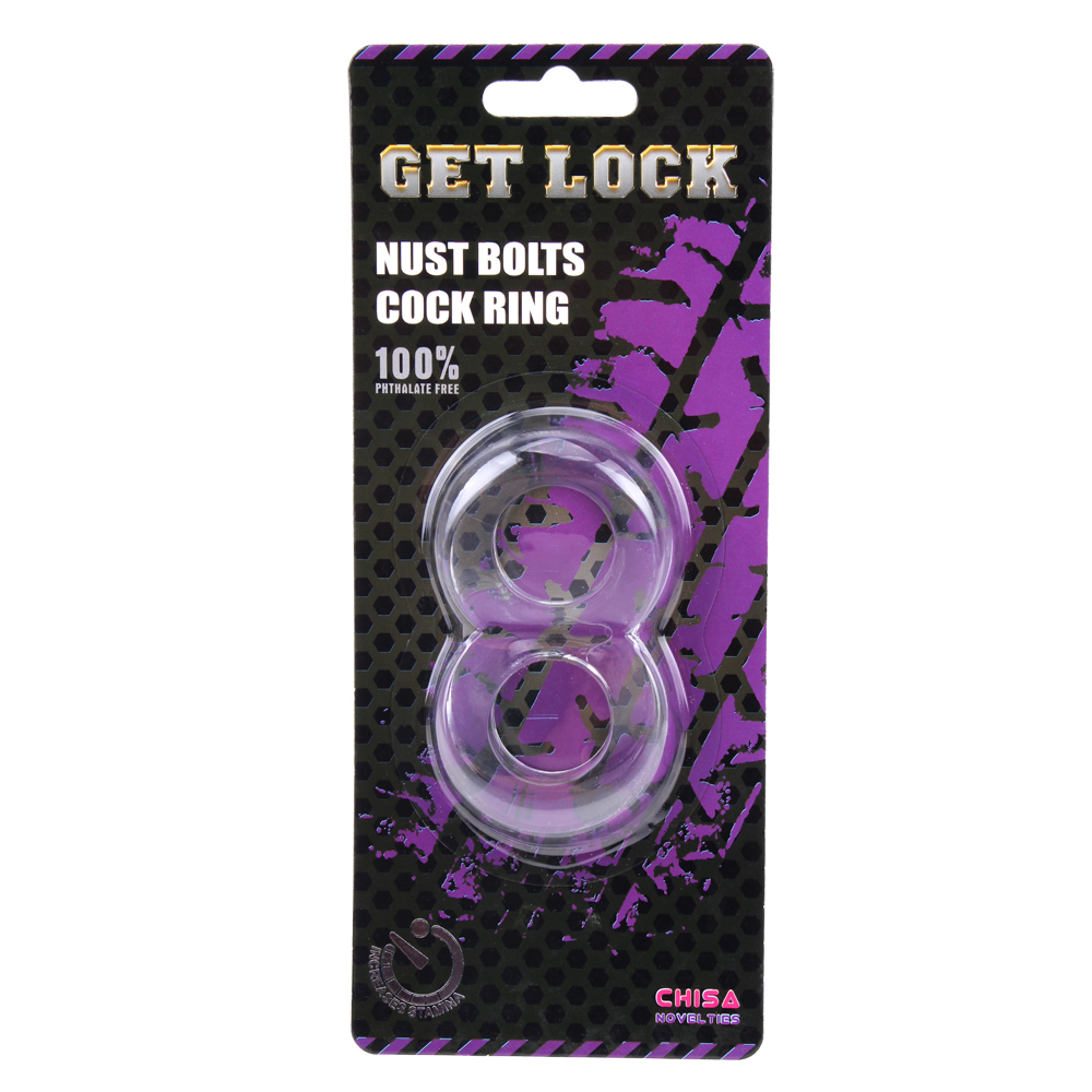 Эрекционное Кольцо Duo Cock 8 Ball Ring-Clear
