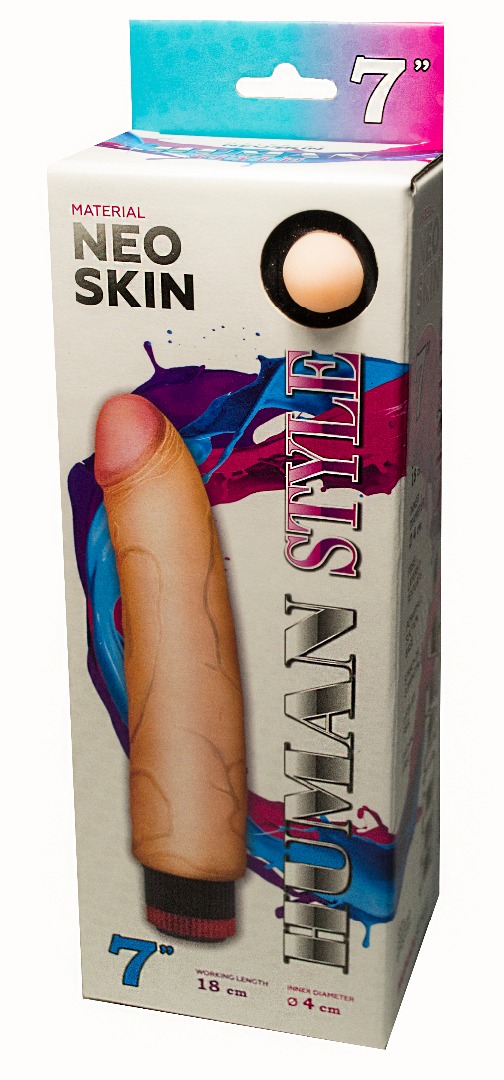 Вибратор реалистик HUMAN STYLE 7"