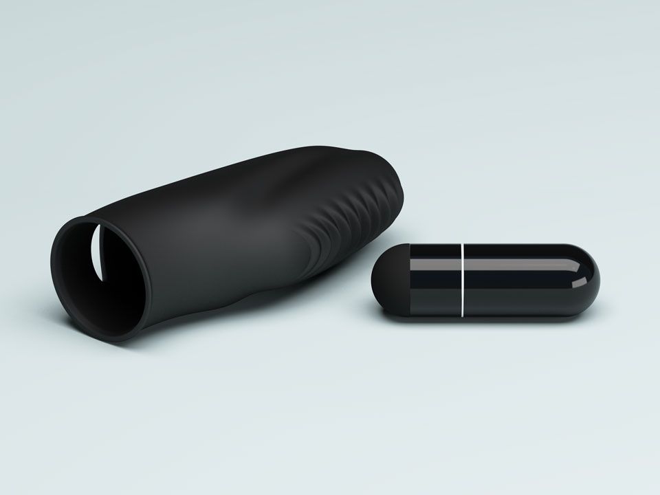 Вибронасадка на палец с ребрышками Baile PrettyLove Stanford