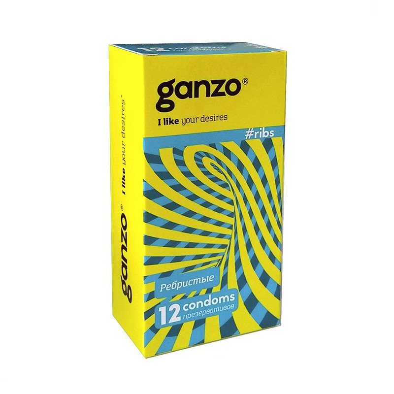 Презервативы GANZO ребристые (12 шт.)