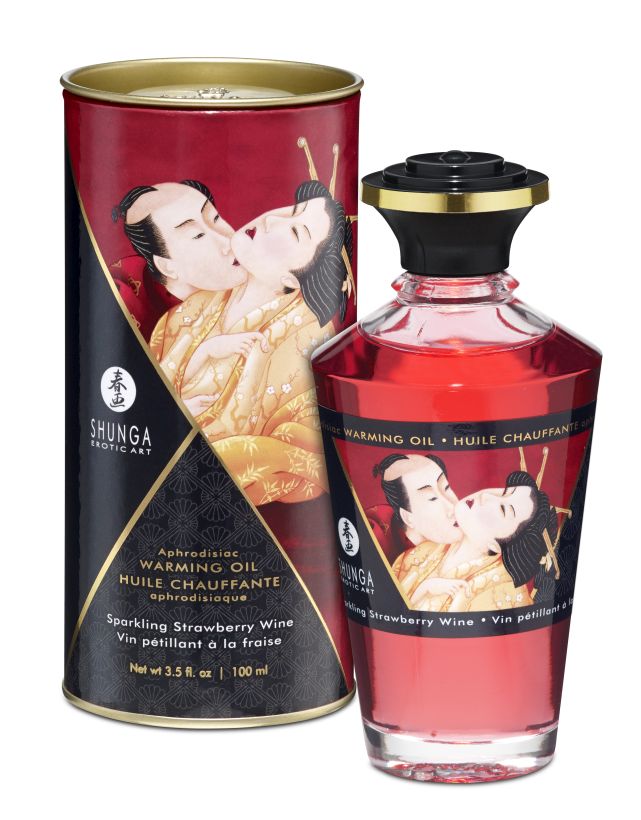 Масло интимное массажное Игристое клубничное вино 100 мл