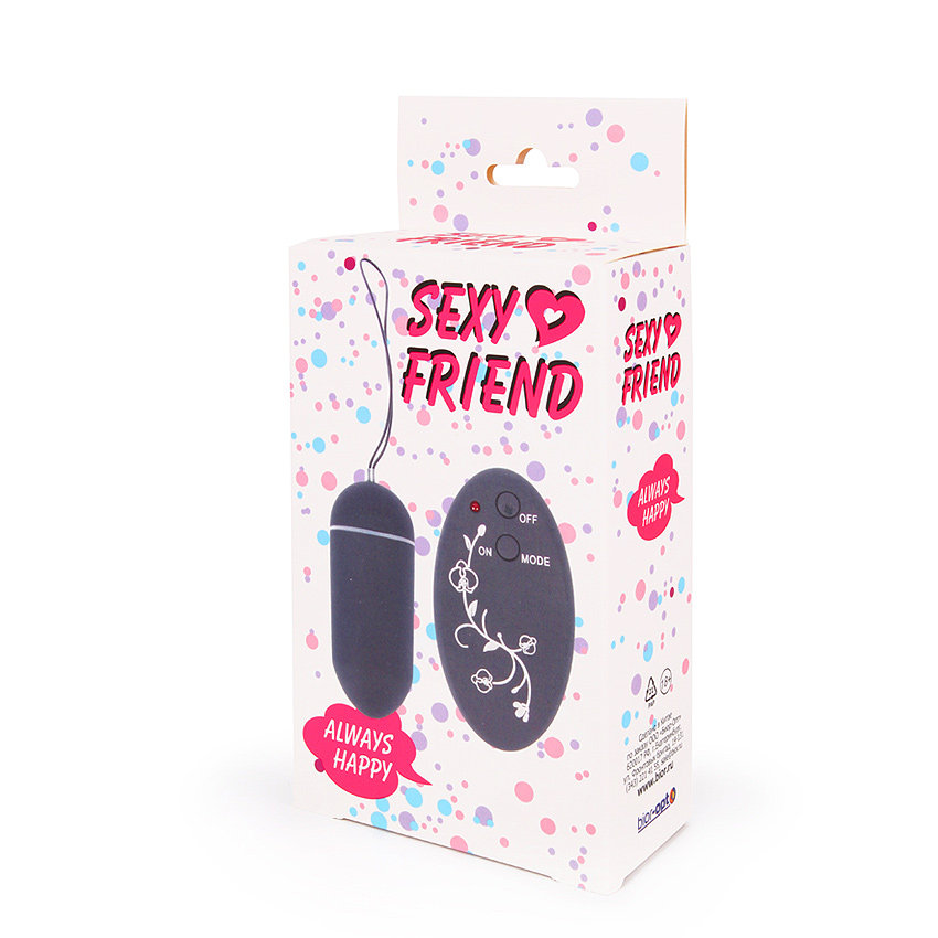 ВИБРОЯЙЦО на дистанционном управлении, цвет черный, 10 режимов вибрации