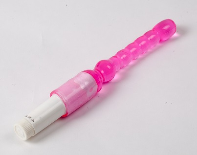 Анальный стимулятор с вибрацией красный размер-S