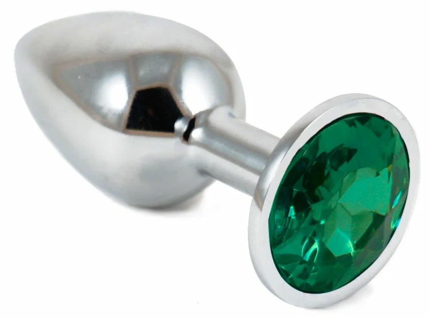 Анальная пробка с кристаллом (Фуксия)