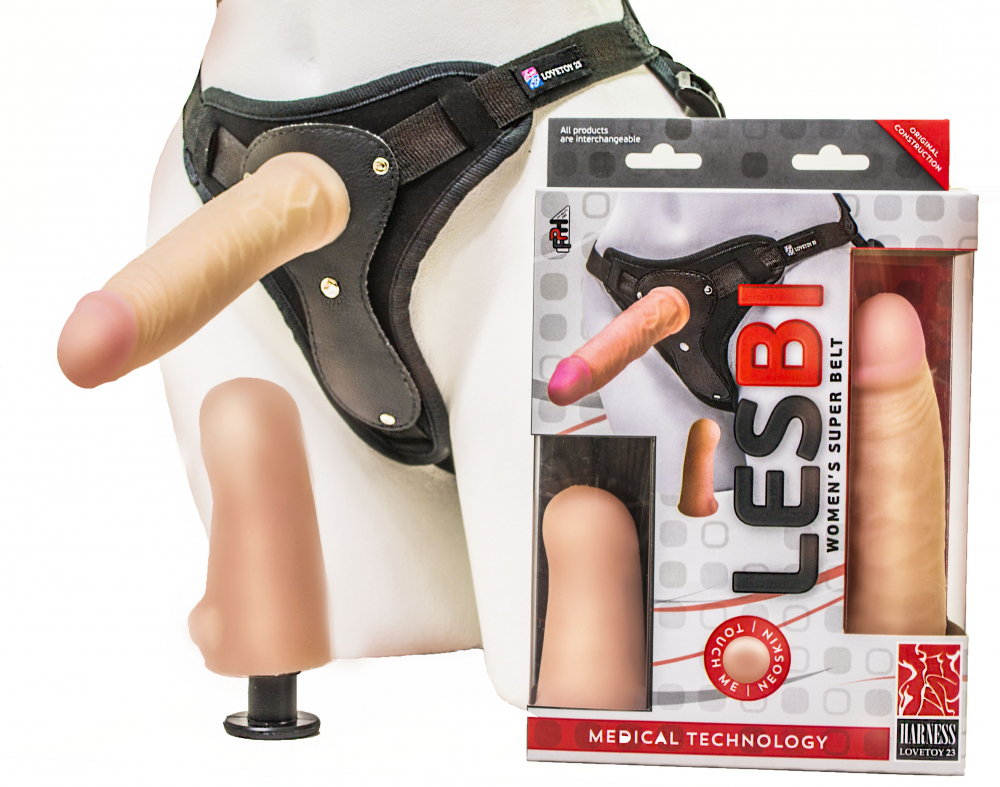 Фаллоимитатор неоскин с поясом Harness LESBIAN SERIES