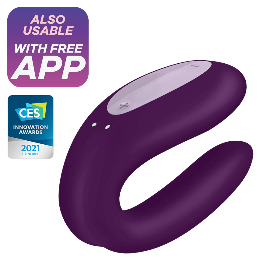 Вибромассажёр для пар Satisfyer "Double Joy", Фиолетовый