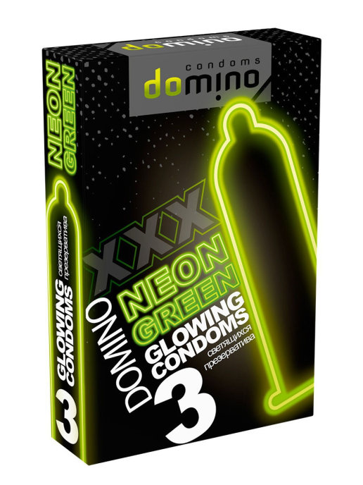 Презервативы DOMINO NEON GREEN (3 шт.)