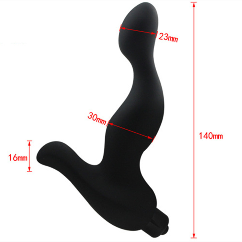 Вибромассажер черный для стимуляции точки G и клитора