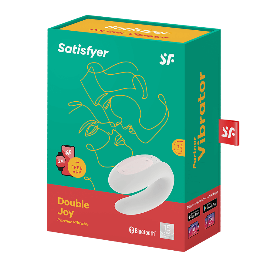 Вибромассажёр для пар Satisfyer "Double Joy", Белый
