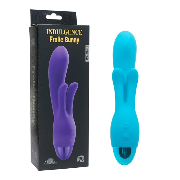 Вибратор INDULGENCE Rechargeable Frolic Bunny blue