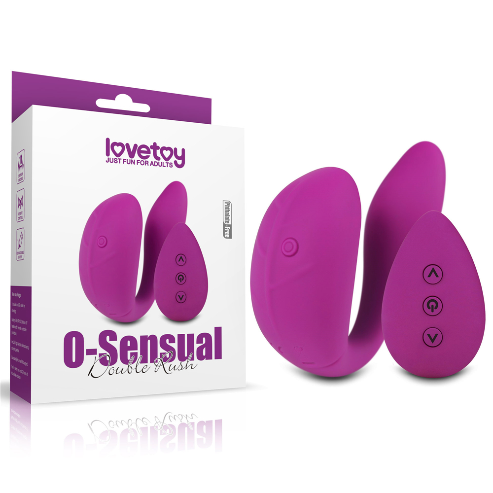 Вибромассажер для пар Lovetoy "O-Sensual Double Rush", Purple