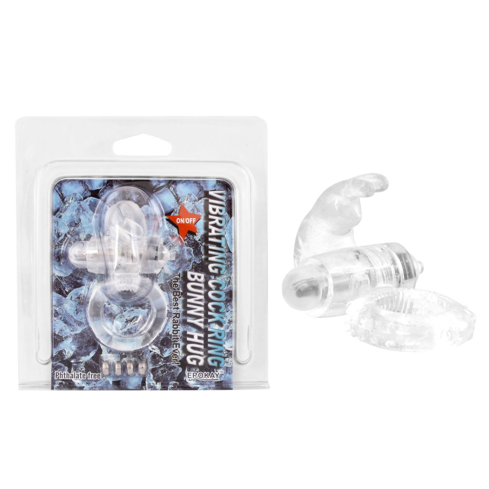 Эрекционное кольцо с вибрацией. цвет бесцветный