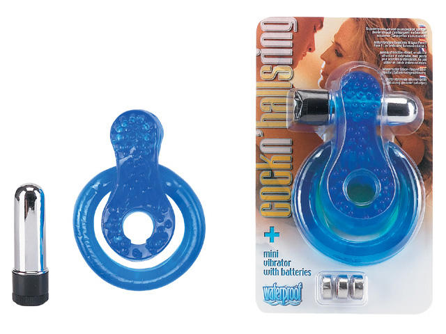 Кольцо эрекционное Бабочка фиолетовая, с вибрацией и подхватом мошонки 