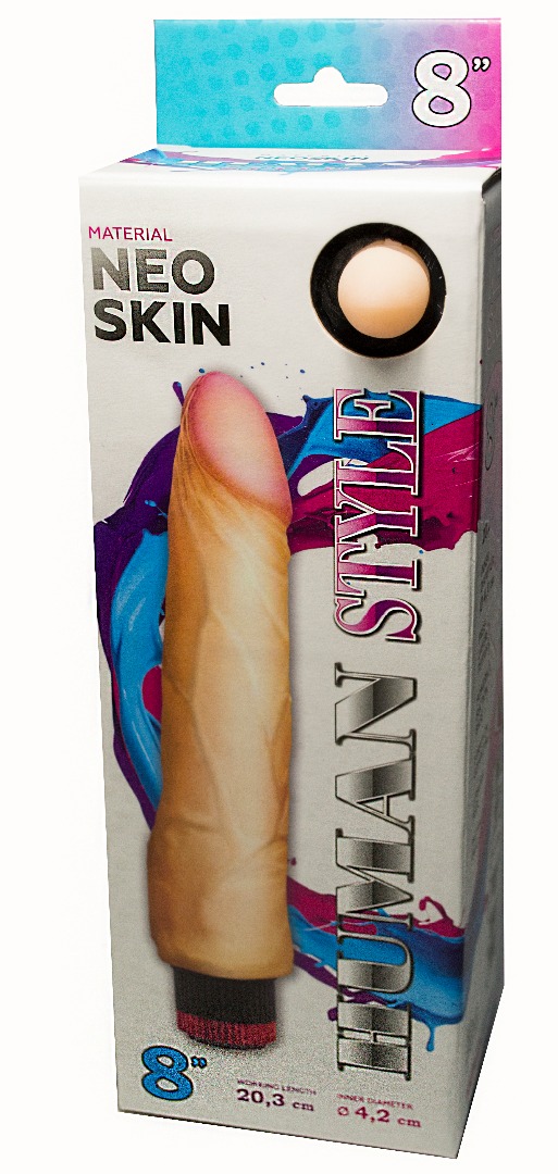 Вибратор реалистик HUMAN STYLE 8"