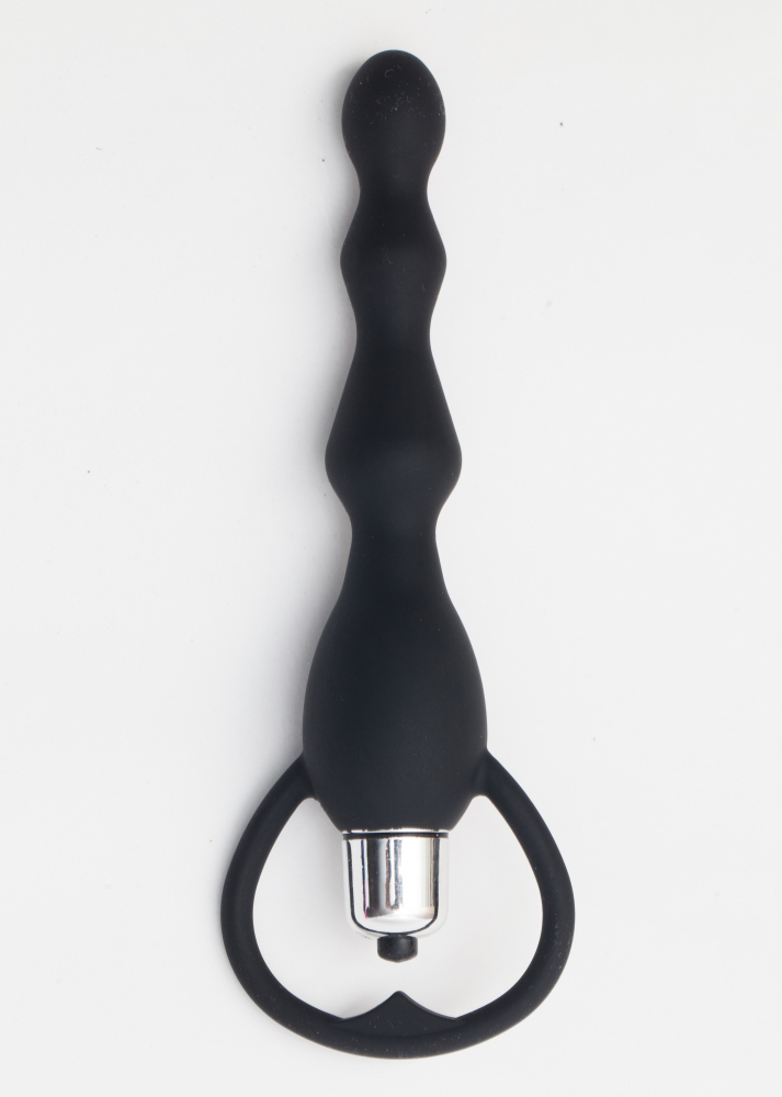 Анальный вибростимулятор черный 16х2см