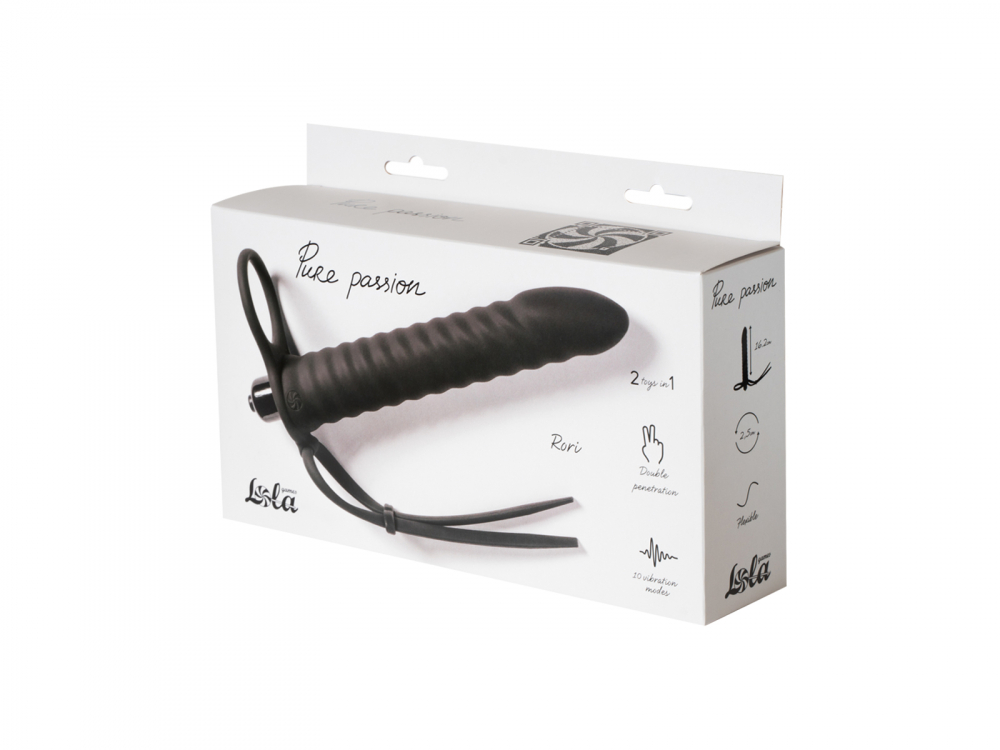 Вибронасадка для Двойного Проникновения Pure Passion Rori Black