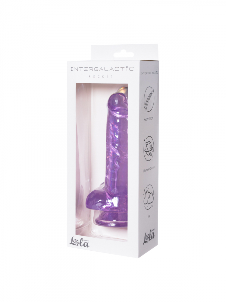 Прозрачный дилдо Intergalactic Rocket Purple