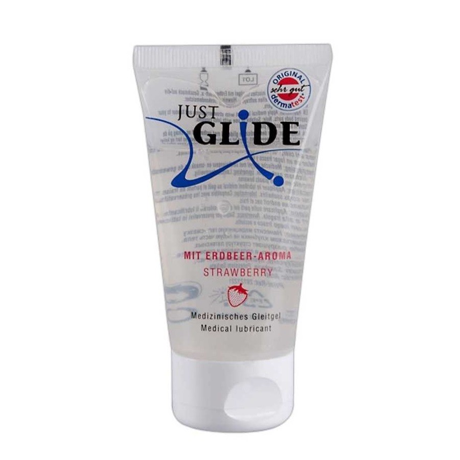 Смазка со вкусом клубники Justglide, 50 мл