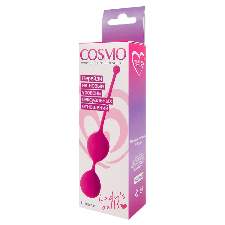 Шарики вагинальные D 30 мм, цвет ярко-розовый