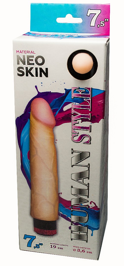 Вибратор реалистик HUMAN STYLE 7.5"