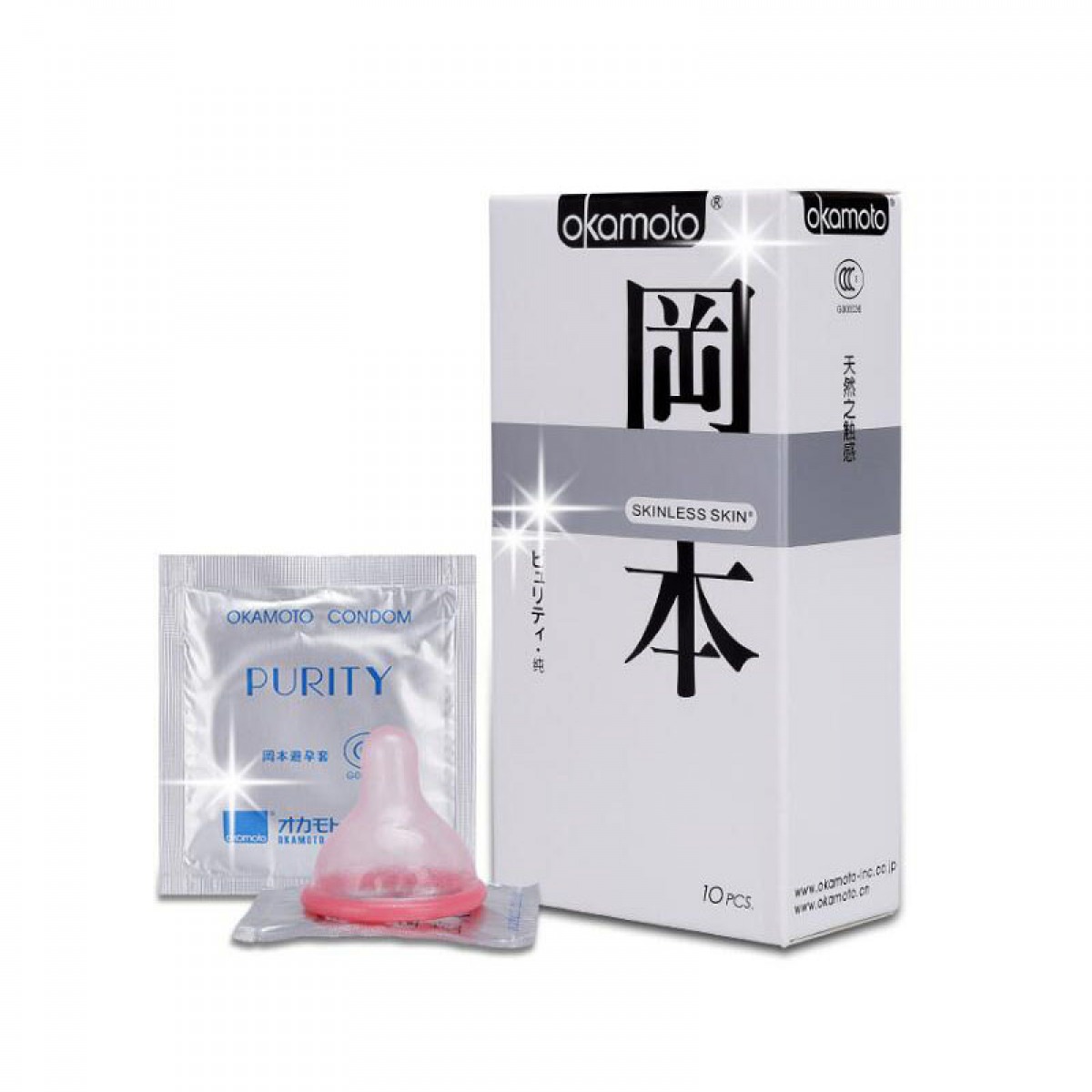 Презервативы ОКАМОТО классические со смазкой (не спермицидной) с накопителем