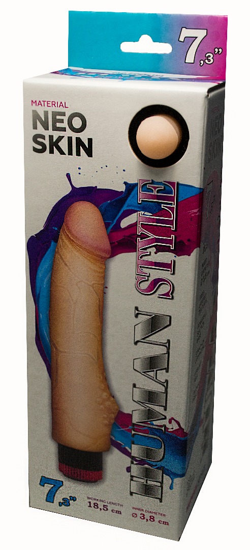 Вибратор реалистик HUMAN STYLE 7.3"