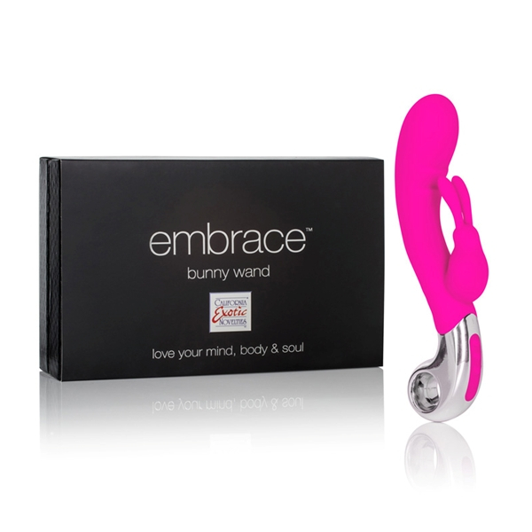 Вибромассажер Хай-Тек EMBRACE BUNNY WAND розовый