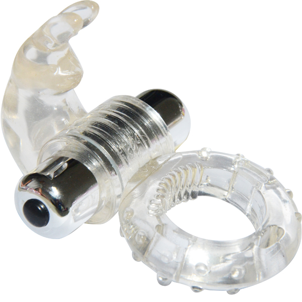 Виброкольцо прозрачное 7 Speed Rabbit Cock Ring
